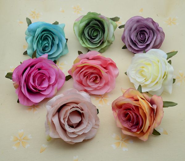 

silk roses head christmas decor for home wedding bridal accessories clearance diy gift box artificial flowers