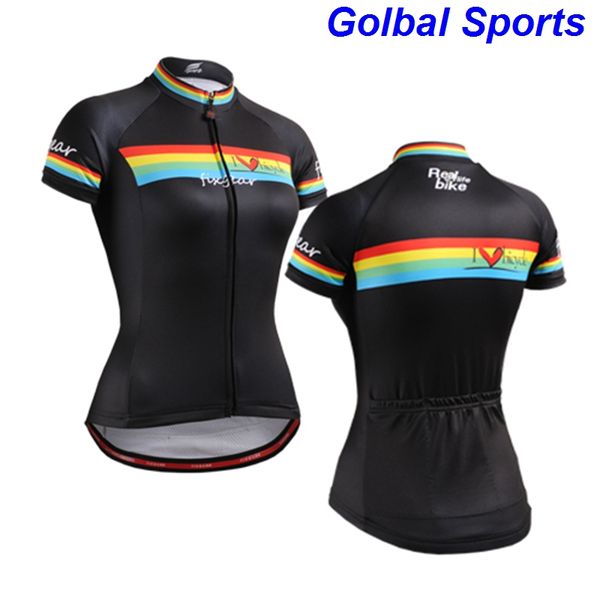 

2020 new summer breathable jersey professional team cycling clothing mountain bike fast drying clothing black cycling jersey, Black;red