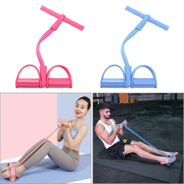 

pedal pull rope leg tube rally foot elastic four tube bands sit-up fitness tool trainers core slid fitness gliding