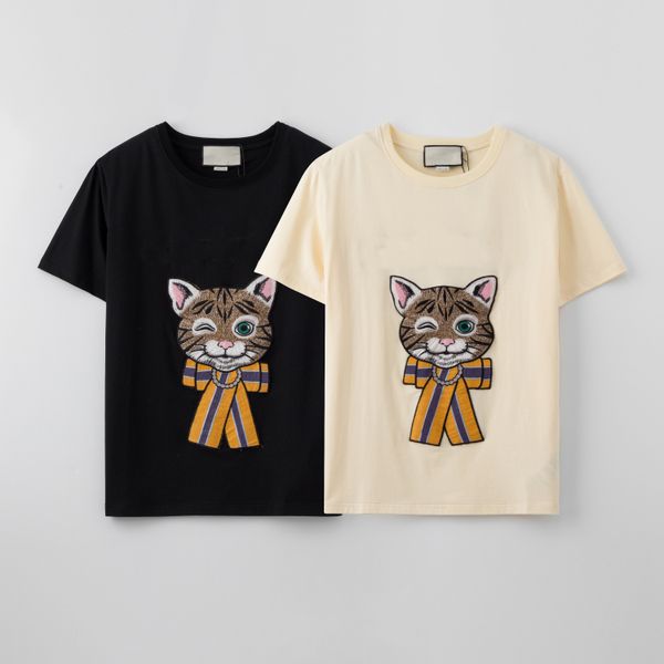 

2020 новый конструктор прибытия лета тенниски способа новых людей тенниски марка тройники люкс tops с cat hot sale повседневный s-2xl-2, White;black