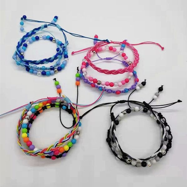 

2020 new colorful rope beads stone bracelets for women charms women's bracelet engagement gifts children parenting bracelet, Golden;silver