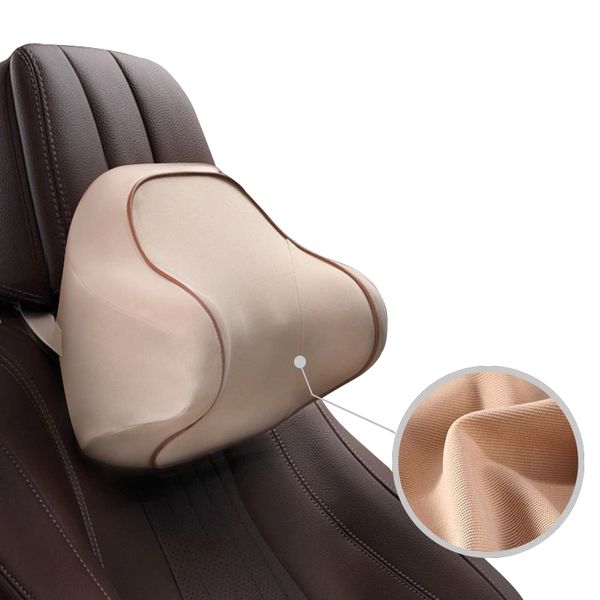 

breathable and comfortable memory foam headrest neck pillow 100% pure memory foam neck pillow car travel kit protector