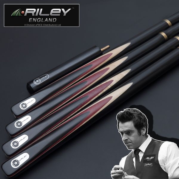 

gorgeous riley high-end excellent handmade 3/4 piece snooker cue kit with good case with extension 9.8mm billiard snooker stick