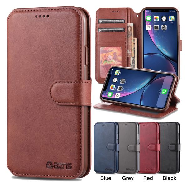 

pu leather wallet phone case for iphone 11 pro x xr xs max 6 7 8 plus calfskin samsung galaxy s20 ultra s9 s10 note10 lite plus cover case
