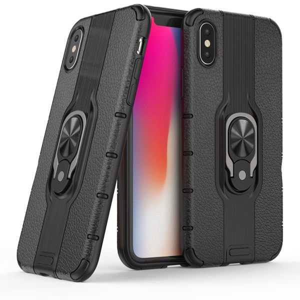 

shockproof soft armor case for xiaomi redmi note 7 k20 9t pro finger ring holder car magnetic protective back cover phone case
