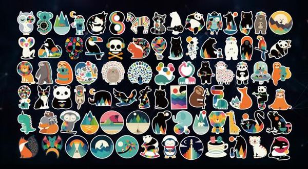 

50 non-repeating anime movie cartoon computer stickers luggage lapstickers skateboard guitar car diy cool graffiti r sticker b1