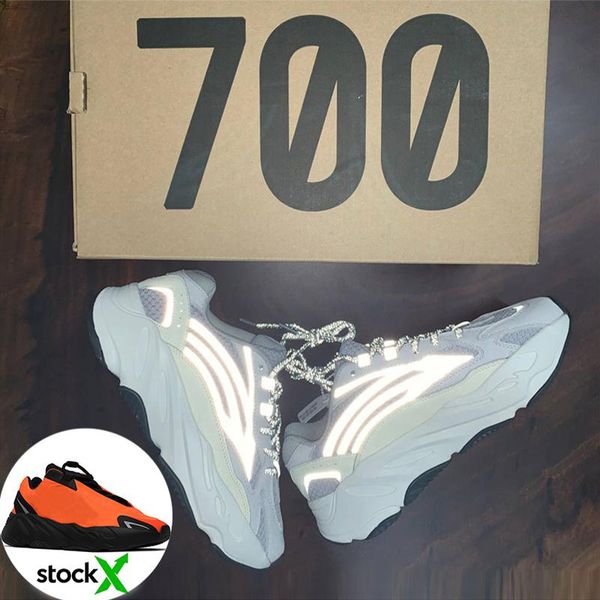 

Orange 700 Mnvn Hot Kanye West Кроссовки Мужские Светоотражающие Больница Синий Статический Т