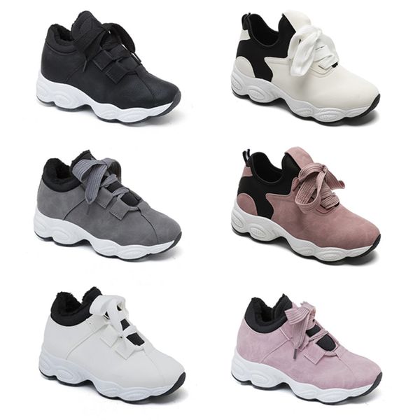 

2020 non-brand running shoes for women chaussures white black pink grey suede fashion sports sneakers 36-40 item #10, White;red
