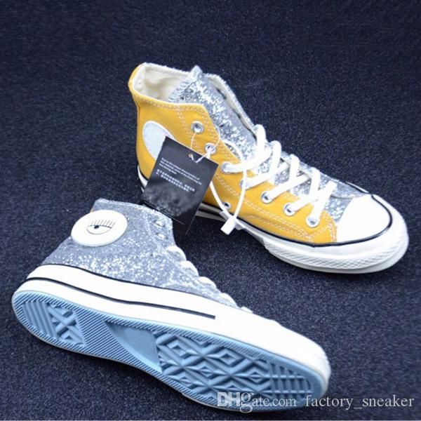 

непобедимый чак 70 ox холст обувь chiara ferragni мужские дизайнерские большие глаза блестящие женские повседневные кроссовки мода скейтборд