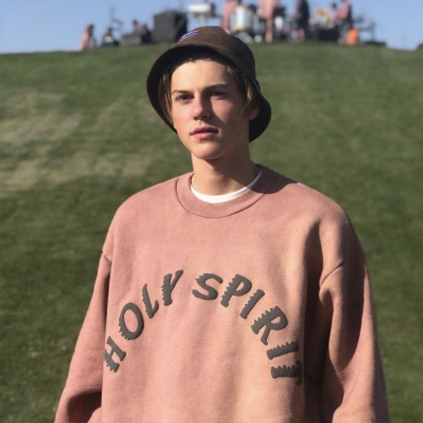 

kanye west sunday service holy spirit mens designer hoodies mens tie-dye sweatshirt womens loose shirt high quality, Black