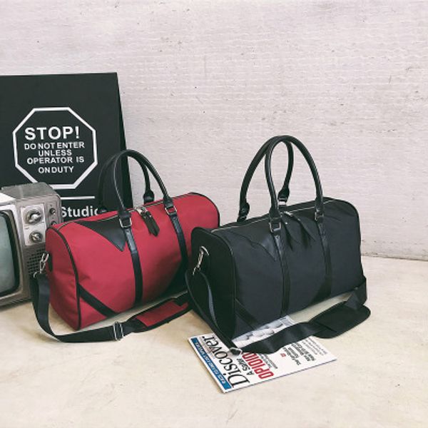 

large capacity men hand luggage travel duffle bags canvas travel bags weekend shoulder multifunctional overnight duffel bag