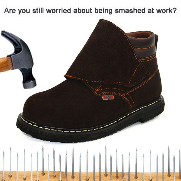 

hohner male indestructible safety shoes steel toe work safety shoes snow boots security antiskid wear resistance, Black