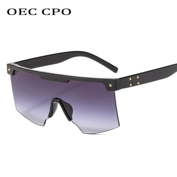

OEC CPO Oversized Vintage Sunglasses Women Men Brand Designer Retro Big Square Sun Glasses Men Shades Large Gradient GlasseL132