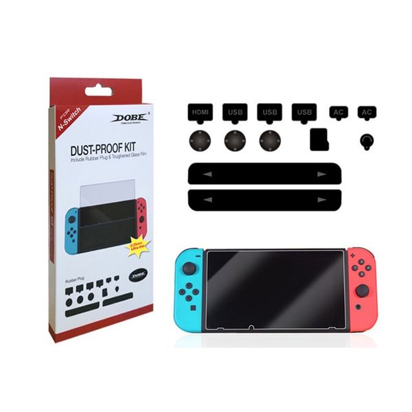 

hardness tempered glass screen protective film for nintend switch ns console game console accessory set dustproof kit