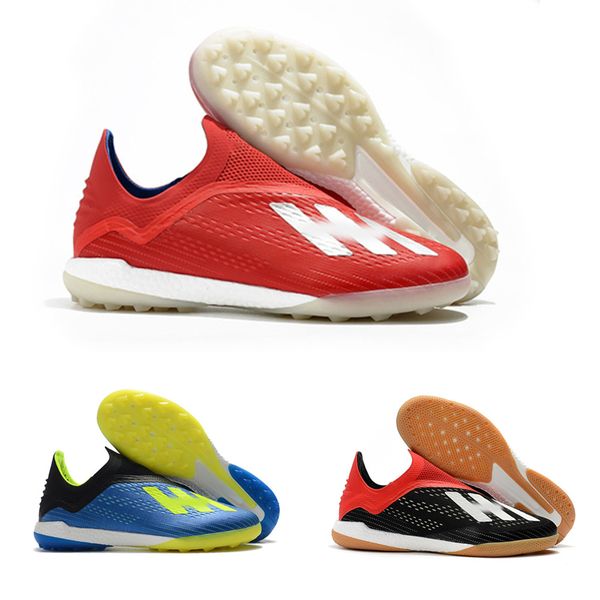 

2019 new mens indoor soccer shoes x tango 18.3 ic in tf chaussures de football boots x 18 soccer cleats size 39-45 light, Black