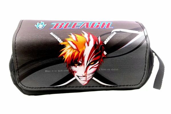 

bleach pu + canvas cosmetic bag student stationery pouch bag makeup organizer