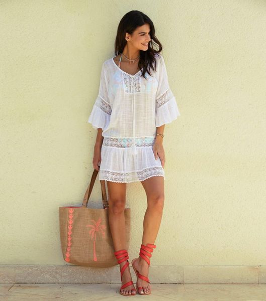 

beach tunic wrap dress swimwear cover up solid backless sleeveless long skirt summer women sarong plage pareo de playa, Blue;gray