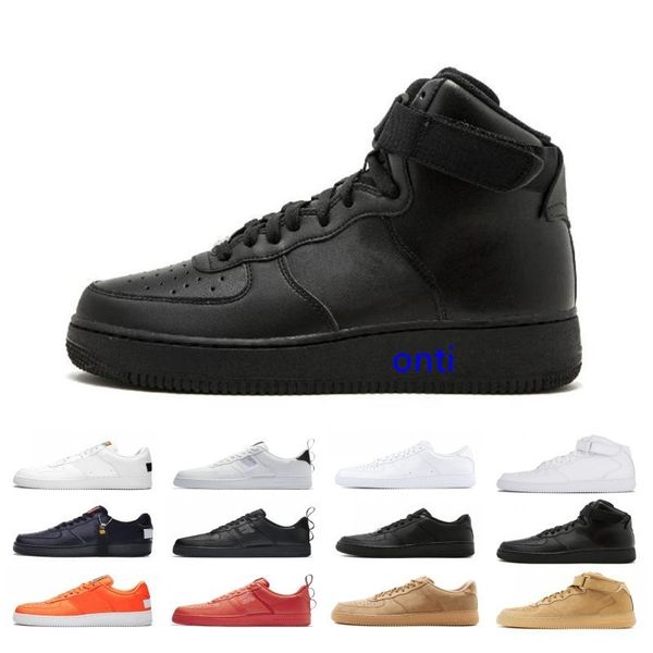 

2020 sale 1s dunk utility классический скейтборд повседневная обувь высокий низкий cut зеленый троек белый черный пшеничные мужчины женщины, Black