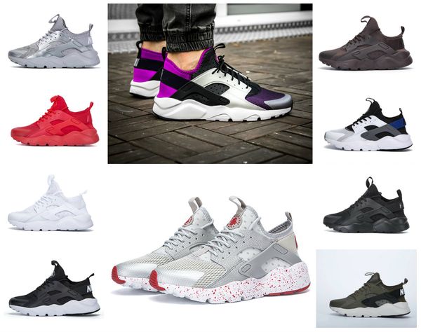 

оптовая 2019 новый воздух huarache 1.0 4.0 мужчины кроссовки дешевые полоса красный бальк белый розовое золото женщины тренер обувь спортивн