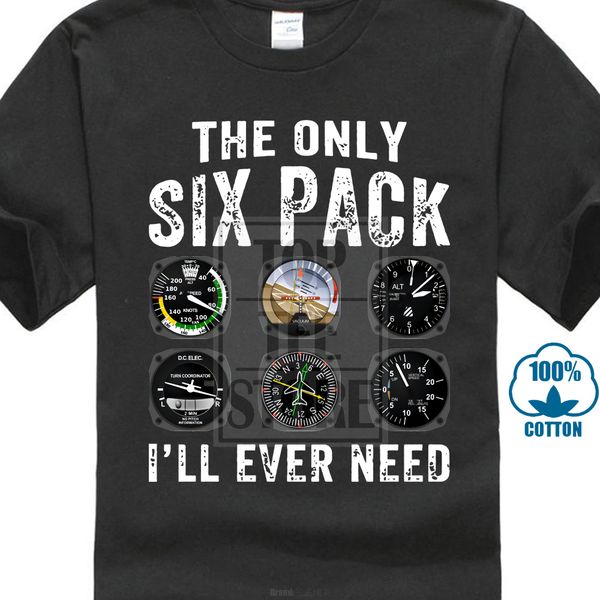 

pilots six pack airplane instruments t shirts for men leisure t shirt for men spring autumn euro size s 3xl men's tee shirt, White;black