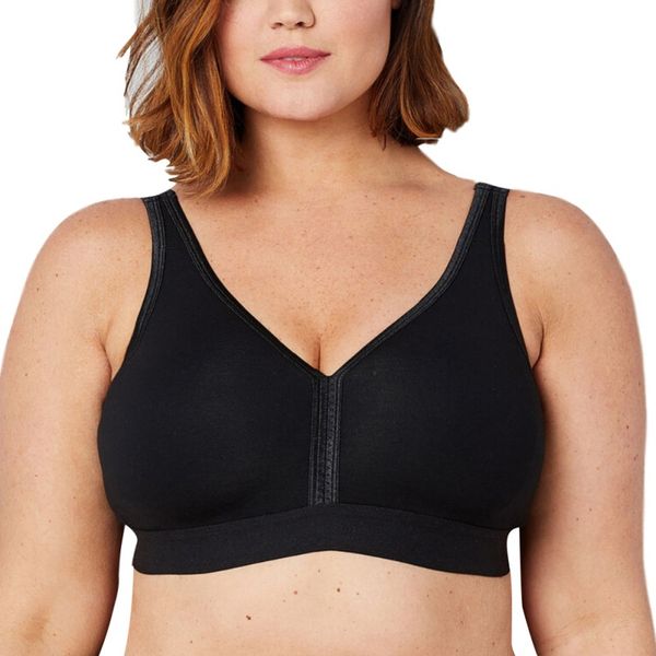 

2020 women fashion casual ultra-thin solid color bra no trace large size, Red;black