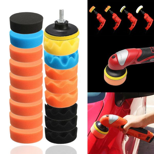 

19pcs / set 3 дюйма 80мм губка полировка полировка pad kit для автомобилей полировщик