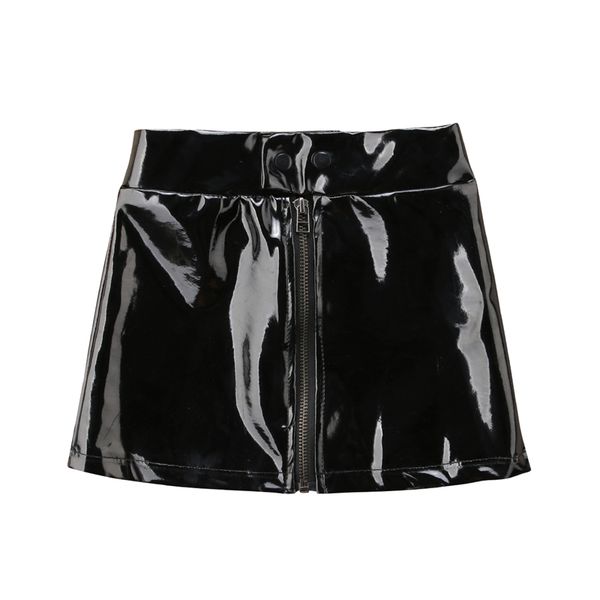 

fashion princess wedding party prom birthday pu leather skirt baby girls