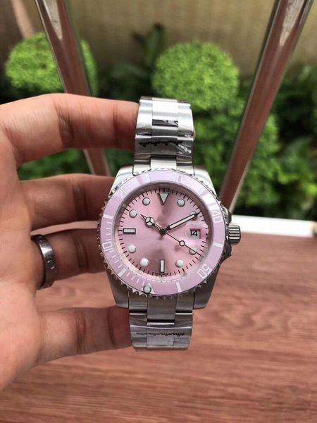 

super 80 116610 pink dial montre de luxe 2813 automatic movement watches 316l fine steel band diameter 40mm, Slivery;brown