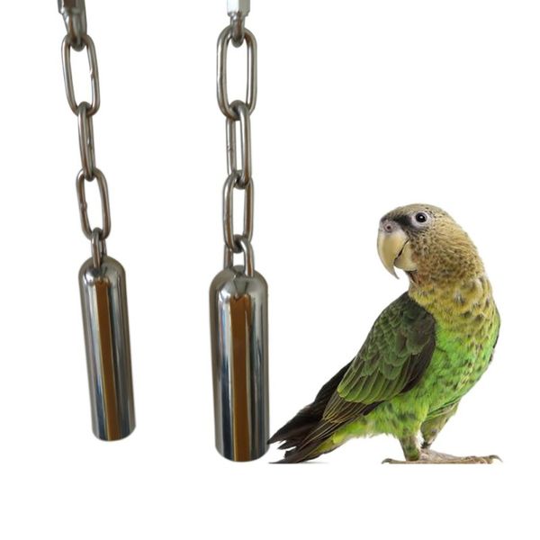 

1 шт из нержавеющей стали parrot белл игрушка висячие белл укус игрушка белка кейдж parrot птица pigeon parrot качели игрушки pet принадлежн