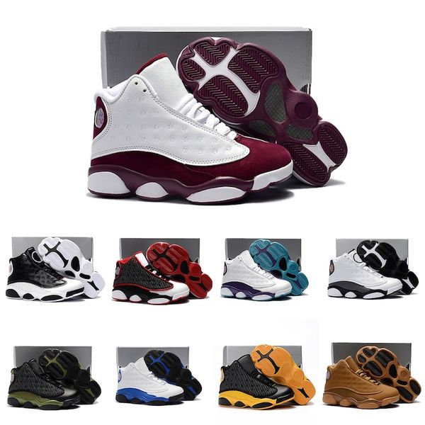

designer-kids 13s low basketball shoes black orange red terracotta boys girls youth kids j13 jumpman 13 xiii sneakers baby boots