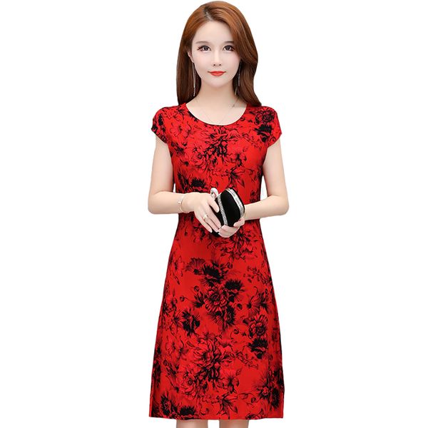 

party dresses plus size 6xl summer vintage dress women slim o-neck short sleeve elegant casual print plaid vestidos, White;black