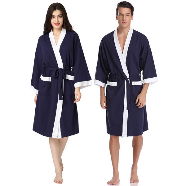 

aibrou summer couple series bath robe men pajamas set blue men sleepwear suit loose leisure cotton homewear clothing nightwear, Black;brown
