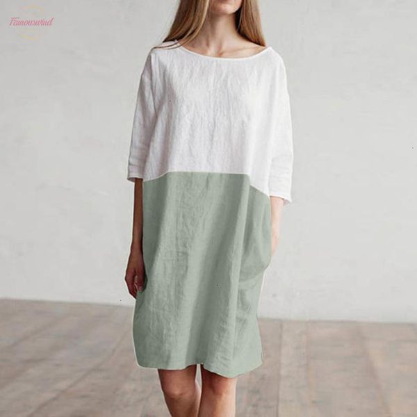 

women clothing woman dresses dress women sleeved cotton dresses linen loose pockets tunic dress high waist linen dress vestidos, Black;gray