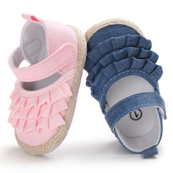 

baby girl shoes toddler bowknot solid color shoes moccasins soft sole canvas prewalker fashion princess shoes 0-12m, Black