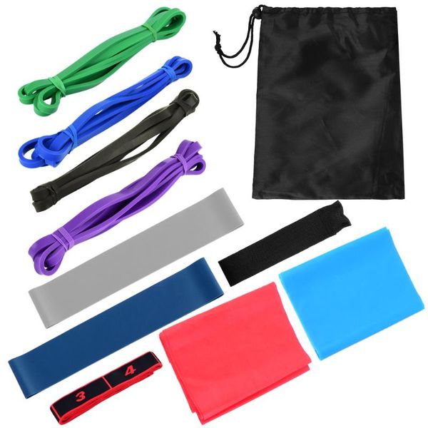 

resistance bands fintess set workout exercise loop yoga stretch strap with carry bag for home gym travel pilates
