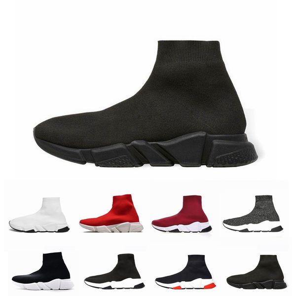 

ace designer casual womens sock shoes speed trainer black red triple black fashion socks sneaker trainer mens designer shoes size 36-45