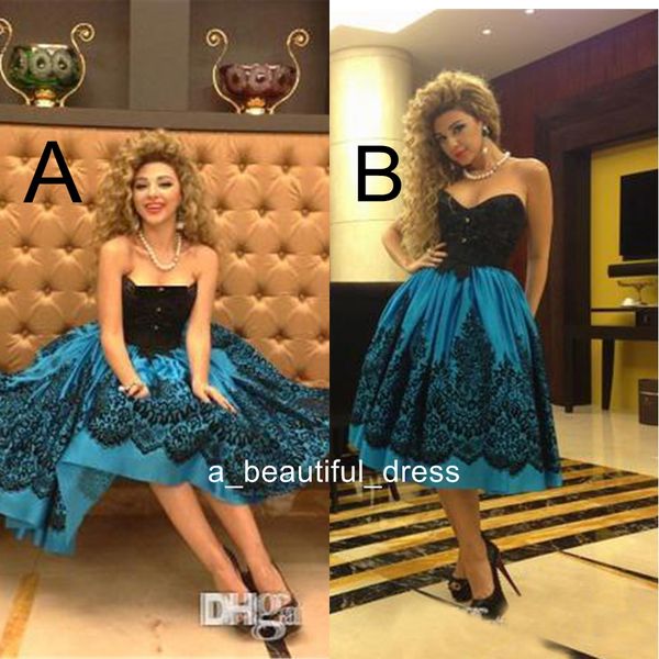 

prom dresses fares red carpet evening dress sweetheart lace tea length mini short black lace cocktail dress celebrity dresses pd5584