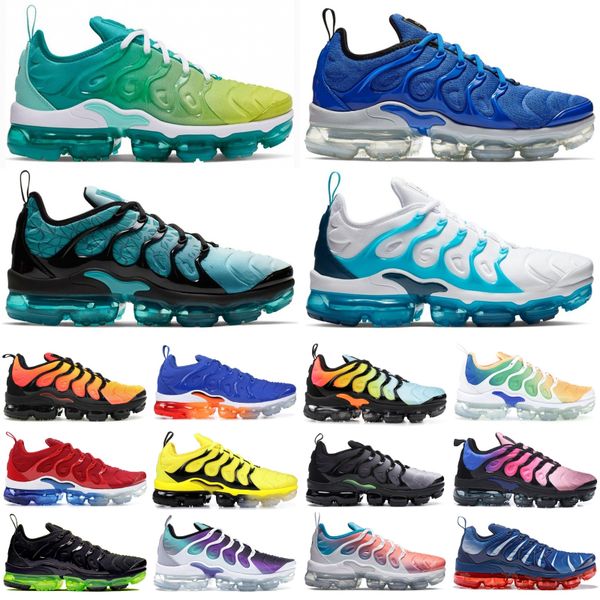 

tn plus men running shoes wolf grey sunset ultra white black triple black designer brand sports sneakers us 5.5-11