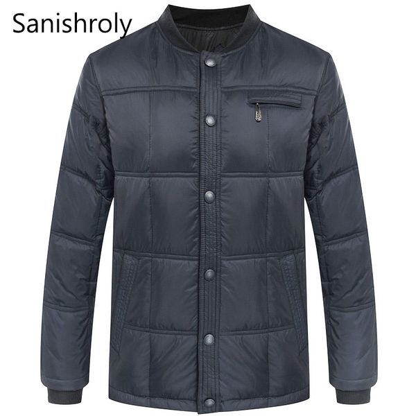 

sanishroly 2019 new autumn winter men's down coat slim warm thick white duck down parka jacket male short outwear tops s400, Black