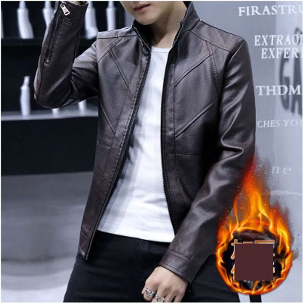 

men fashion casual jackets 2019 winter new arrival solid color jackets mens thick coat streetwear men clothing 6 styles wholesale, Black;brown