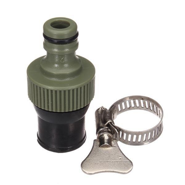 

plastic adjustable garden faucet connectors water hose tap jointrubber seal clamps directly into the faucet preventing leaking and spraying, Golden;silver