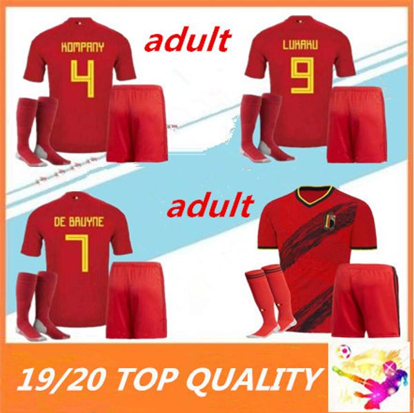 

2019 2020 belgium lukaku hazard kompany de bruyne mertens soccer jersey 2019 men european cup maillot de football shirts, Black