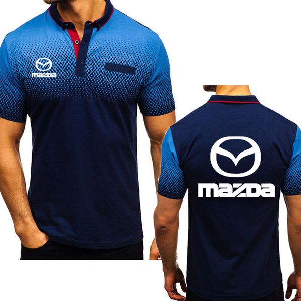 

new 2020 summer men's for car printed cotton casual men's short sleeve polo shirt a