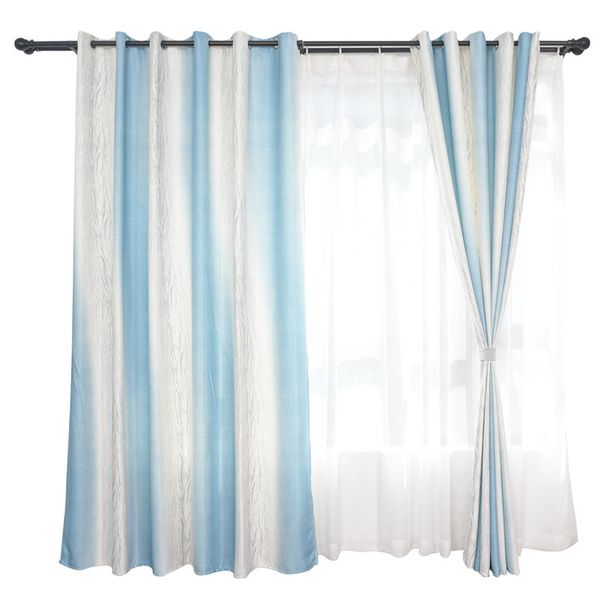 

polyester striped curtains shading modern new chinese curtains finished bedroom living room