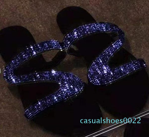 

diamond flats sandals slides summer luxury designer beach indoor flat g shoes brand sandals slippers house flip flops with spike c22, Black
