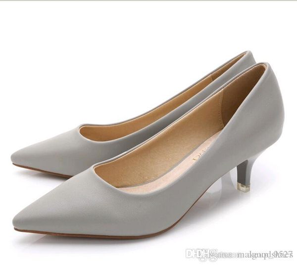 

10colors choose sweet shoes pointy work fine ol in the nude leather inside light with single shoes bridesmaid wedding shoes, Black