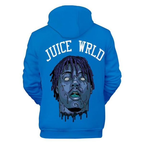 

hooded sweatshirts juice wrld hoodie 3d printed men women rip rapper, Black