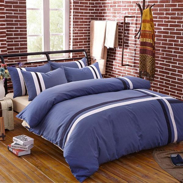 Cotton Fashion Leisure Four Piece Bedding Sheet Simple Pattern