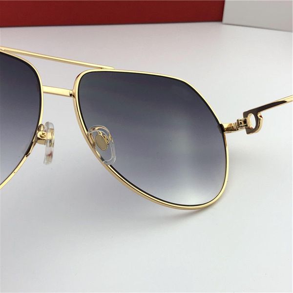 

Fa hion luxury evidence ungla e men women brand de igner retro vintage un gla e hiny gold frame with box and ca e
