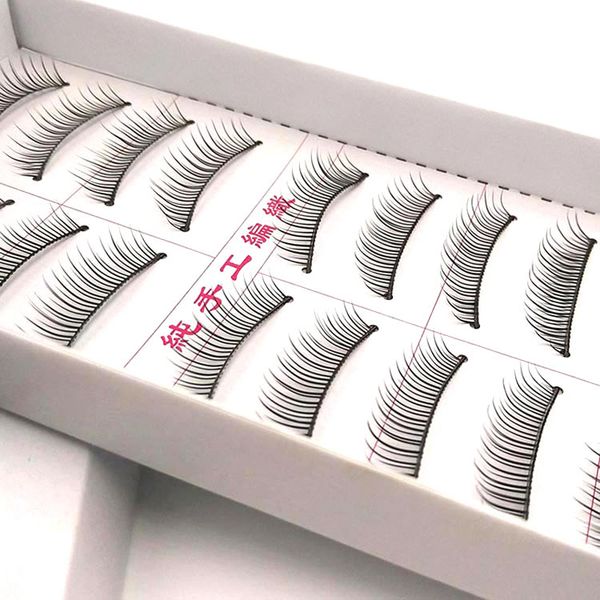 

eyelash 10 pairs of pure handmade false cotton stalk natural beauty simulation grafting thick eye tail elongated eyelashes #06